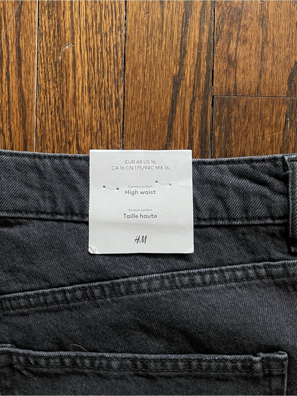 Black High-Rise Denim Women’s Shorts - Picture 4 of 5